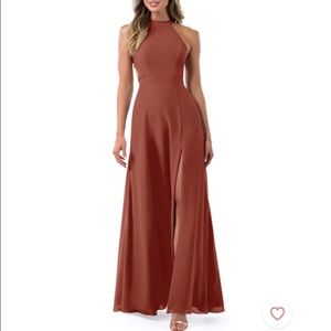 Azazie clarice dress A4 in Terracota